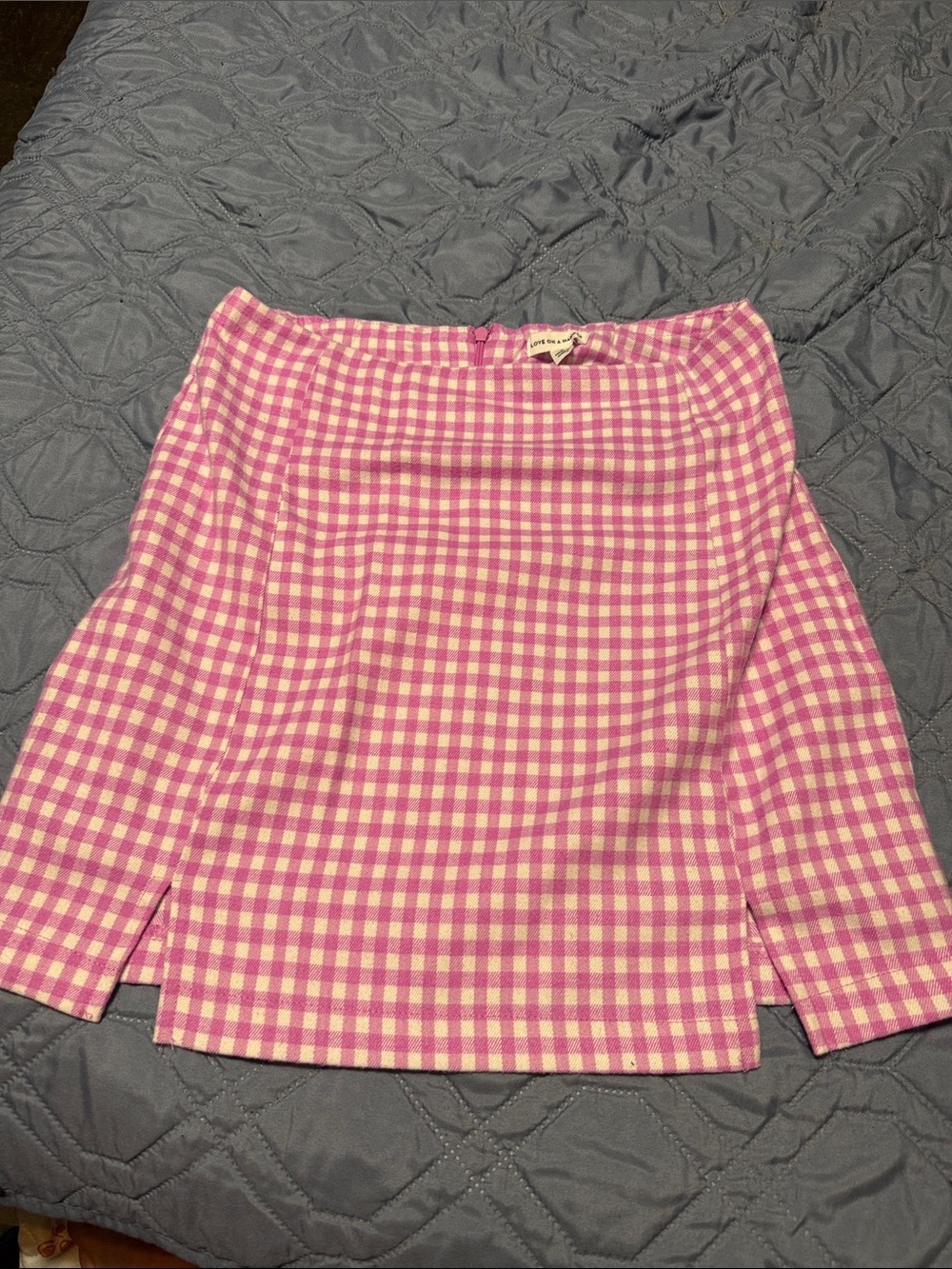Purple Gingham Mini Skirt - Women - Picture 3 of 3